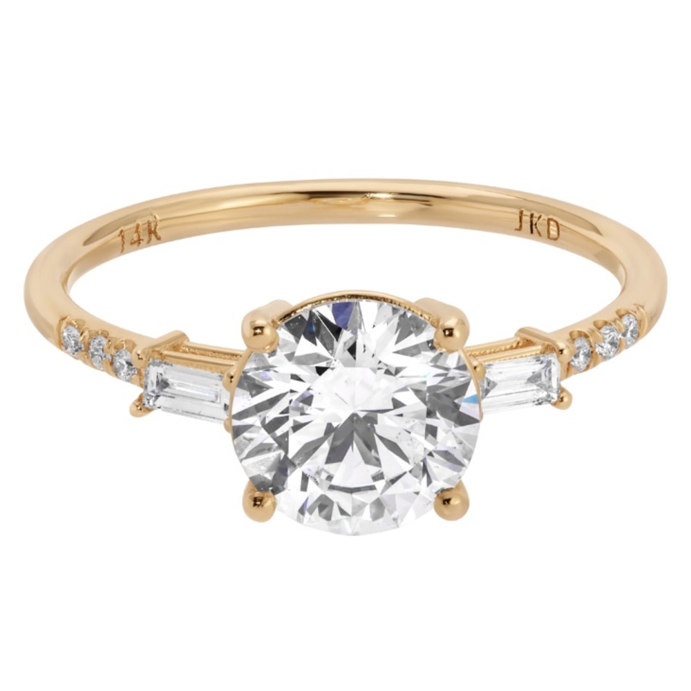 🆕 Jennie Kwon | 1.5c Diamond Melody Baguette Equilibrium Ring (Lab Diamond) sz 4